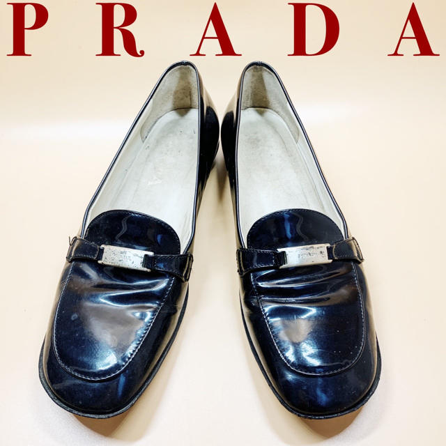 PRADA - F069 / PRADA ローファー 黒 エナメル 靴 おしゃれの通販 by 花's shoe shop｜プラダならラクマ