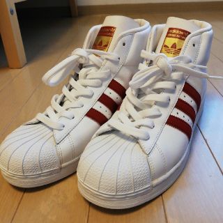 アディダス(adidas)のadidas　スーパースタープロモデルオリジナル　白赤(スニーカー)