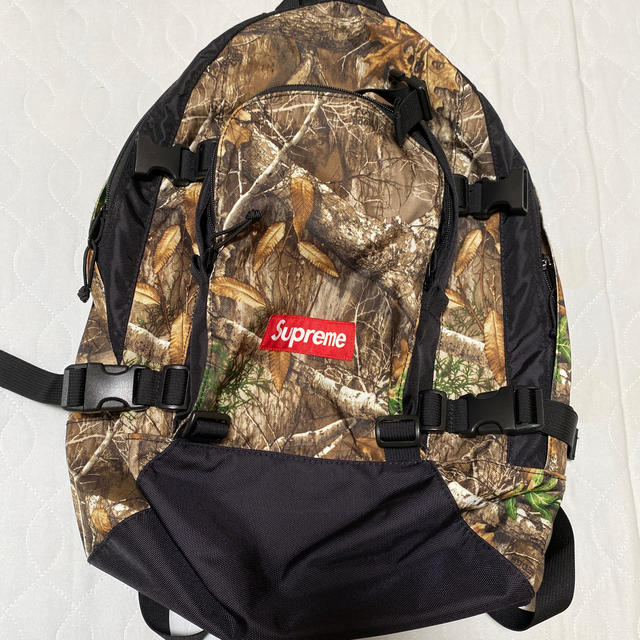 supreme backpack tree camo