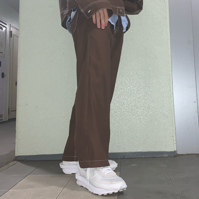 sacai(サカイ)のDAIRIKU 20ss  スタプレ29インチ　ブラウン メンズのパンツ(スラックス)の商品写真