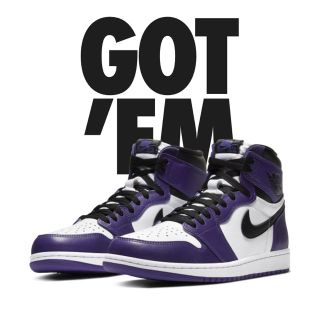 ナイキ(NIKE)のaj1 court purple エアジョーダン1(スニーカー)