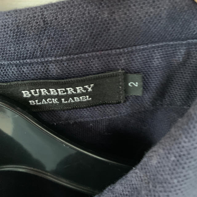 BURBERRY BLACK LABEL(バーバリーブラックレーベル)のバーバリー　ブラックレーベル　M ネイビー メンズのトップス(ポロシャツ)の商品写真