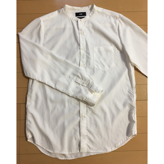 HARE(ハレ)のHARE 襟なしシャツ ネイビー、白2枚セット メンズのトップス(シャツ)の商品写真