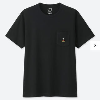 ユニクロ(UNIQLO)のUNIQLO ディズニーミッキーTシャツ メンズXS 色ブラック(Tシャツ/カットソー(半袖/袖なし))