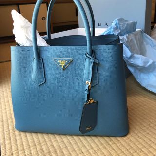 PRADA - PRADA プラダ サフィアーノ キュイール double bag 美品箱付き