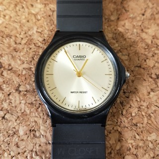 カシオ(CASIO)の電池新品！ CASIO MQ-24 チープカシオ 腕時計 ゴールド(腕時計(アナログ))