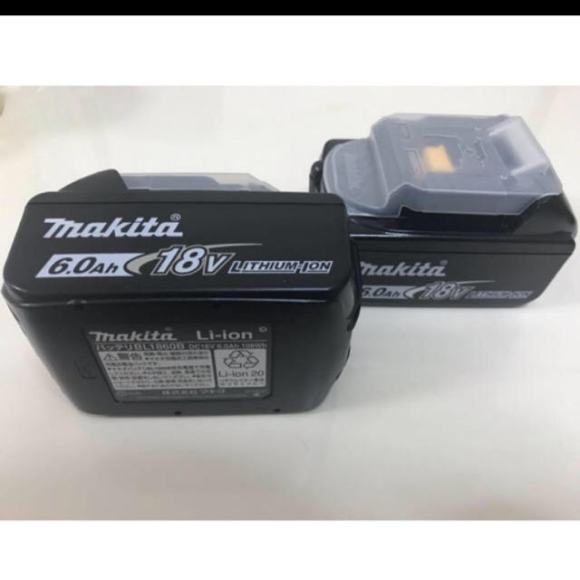 新品 マキタ 純正バッテリー ２個 18V BL1860B 18V 6.0Ah - 工具 ...