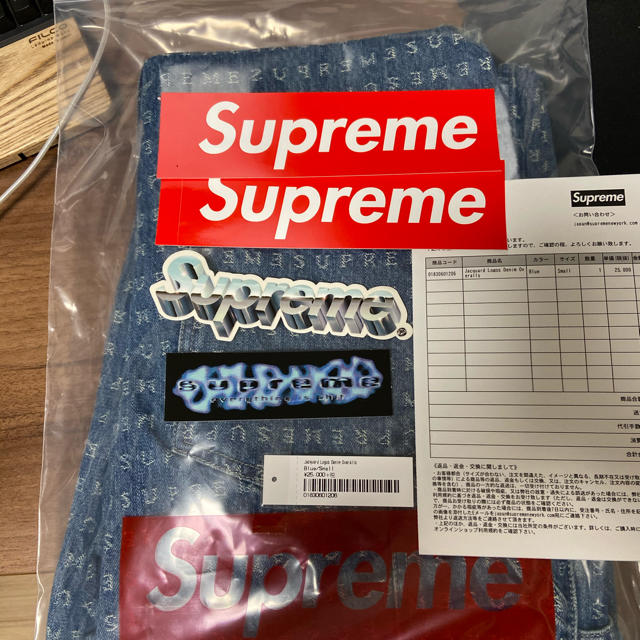 Supreme(シュプリーム)のSupreme Jacquard Logos Denim Overalls メンズのパンツ(サロペット/オーバーオール)の商品写真