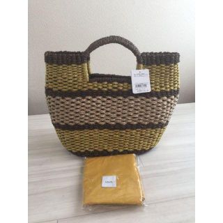 クーコ(COOCO)の新品HALIN Flag Crochet Toteかごバッグ定価13200円(かごバッグ/ストローバッグ)