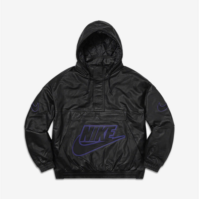 Supreme Nike Leather Anorak Black Size L