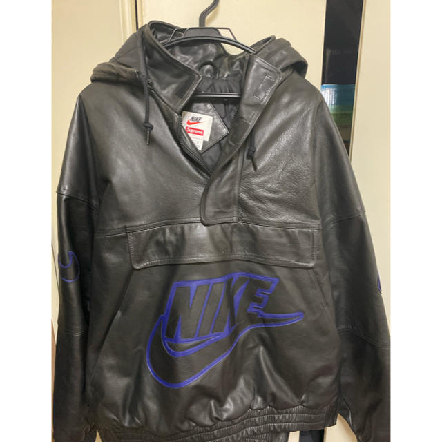 Supreme leather anorak サイズL