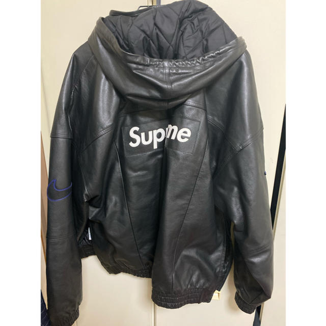 Supreme leather anorak サイズL