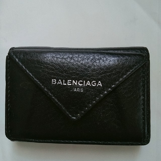 BALENCIAGA ペーパーミニウォレット 黒