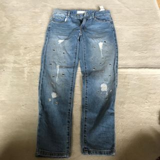 ザラ(ZARA)のZARA 140cm ストーン付スキニーデニム(パンツ/スパッツ)