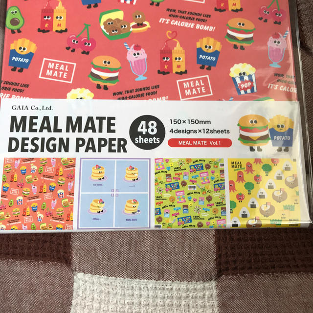 MEAL MATE デザインペーパー　折り紙　千代紙 エンタメ/ホビーのおもちゃ/ぬいぐるみ(キャラクターグッズ)の商品写真