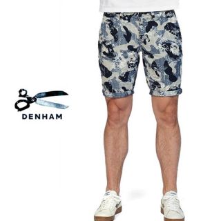 デンハム(DENHAM)のDENHAM デンハム 総柄カモフラージュ ショートハーフパンツ 迷彩 メンズ(ショートパンツ)