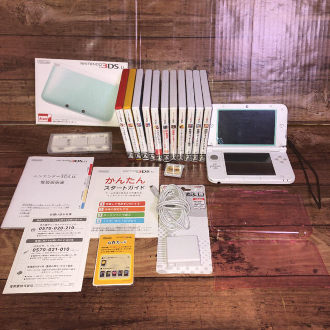 任天堂　3DS LL本体ソフト12本　付属品付き　スターターセット