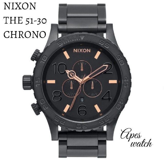 稼働品 NIXON ニクソン CHRONO ビッグフェイス  腕時計