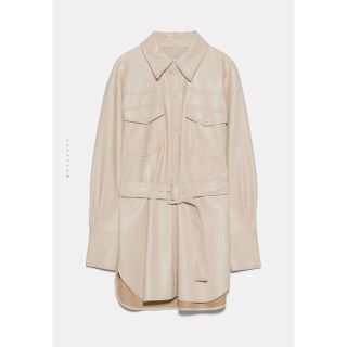 ザラ(ZARA)のZARA エコレザージャケット　今季(ミリタリージャケット)