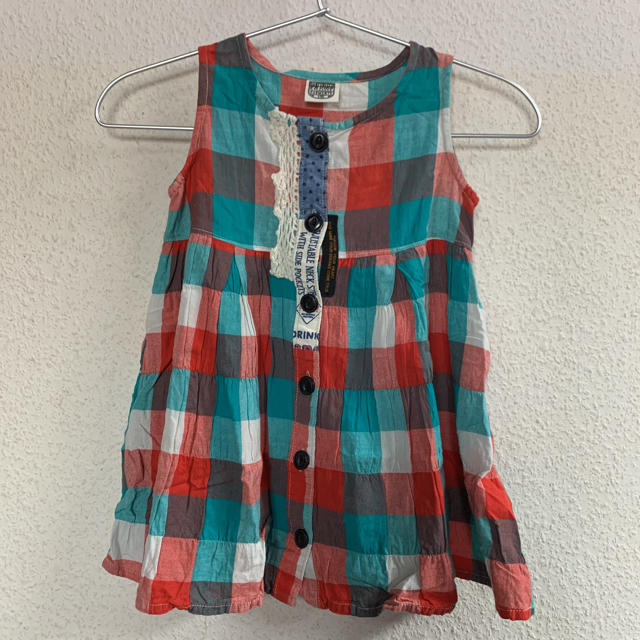 F.O.KIDS(エフオーキッズ)のF.O.KIDS ブロックチェック　ワンピース キッズ/ベビー/マタニティのキッズ服女の子用(90cm~)(ワンピース)の商品写真