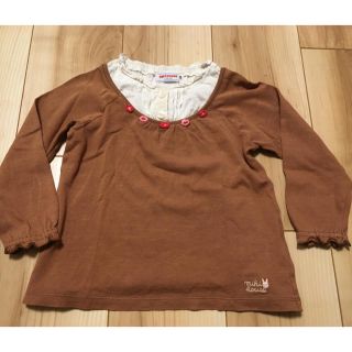 みみちゃんママ様ご専用　ミキハウス 100  トップス  カットソー  ブラウン(Tシャツ/カットソー)