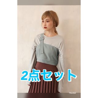 ワンアフターアナザーナイスクラップ(one after another NICE CLAUP)のone after another NICE CLAUPビスチェ＆Tシャツセット(Tシャツ(長袖/七分))