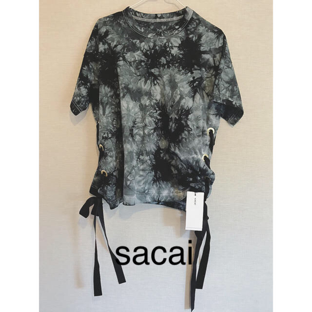 未使用美品sacai サカイ タイダイ柄レースアップカットソーsize1