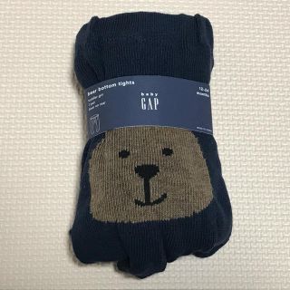 ベビーギャップ(babyGAP)の【新品】くまさんタイツ　紺色(靴下/タイツ)