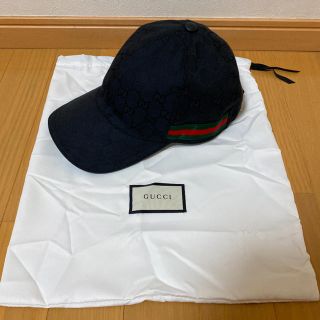 グッチ(Gucci)の超美品❗️❗️GUCCI  キャップ　ブラック　サイズL59(キャップ)