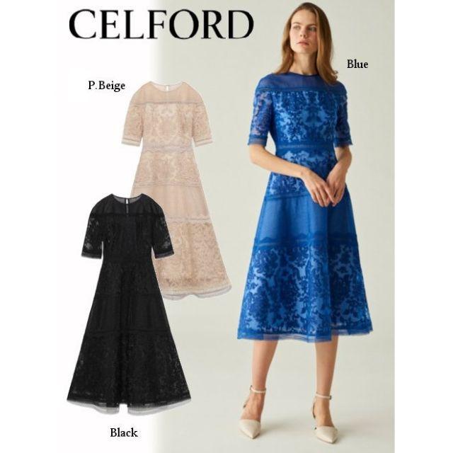 新品　2019　オーナメント刺繍レースワンピース 　セルフォード　CELFORD