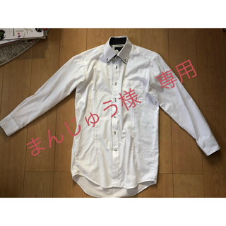 タカキュー(TAKA-Q)のワイシャツ　白　ダブルカラー　ボタンダウン(シャツ)