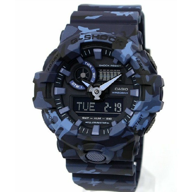 超安い G-SHOCK - ブルーカモフラージュ GA-700CM-2A  G-SHOCK CASIO 腕時計(デジタル)