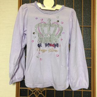 メゾピアノ(mezzo piano)のパープル　ロンティー(Tシャツ/カットソー)