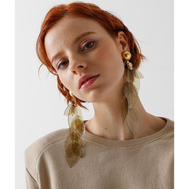 Glass Leaf Earring/グラスリーフイヤリング