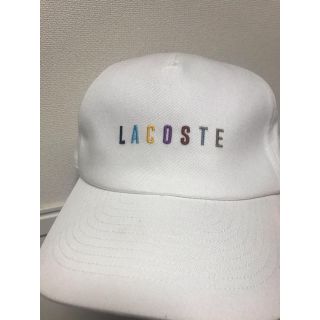 ラコステ(LACOSTE)の値下げ！LACOSTE ラコステ メンズ キャップ 帽子 ホワイト マルチカラー(キャップ)