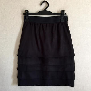 アンタイトル(UNTITLED)のアンタイトル♡黒色のティアードスカート(ひざ丈スカート)