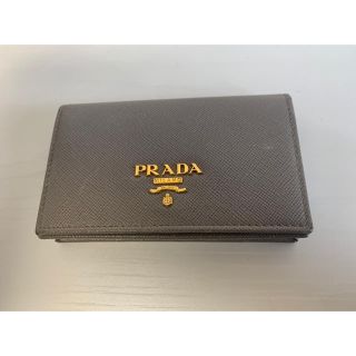 プラダ(PRADA)のプラダ　名刺入れ　カードケース  グレージュ (名刺入れ/定期入れ)