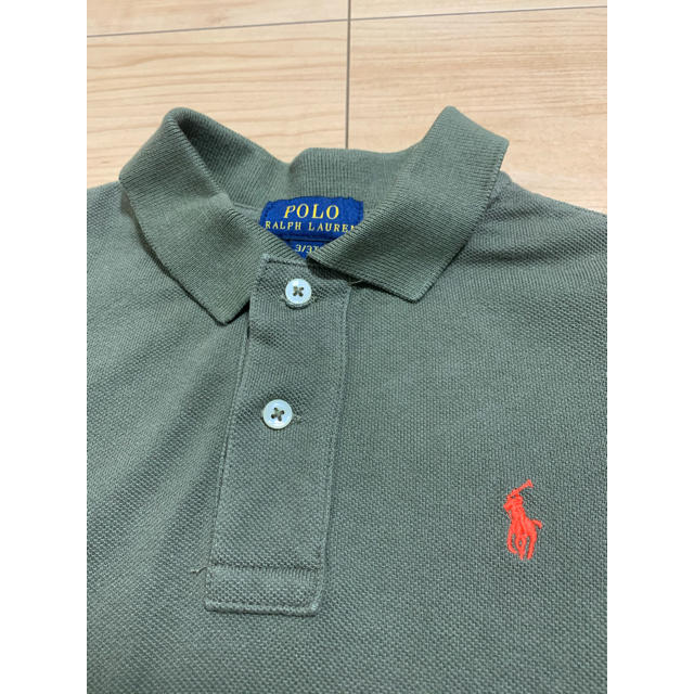 POLO RALPH LAUREN(ポロラルフローレン)のポロ　ラルフローレン　長袖ポロシャツ　落ち着いたカーキ色　サイズ110cm相当 キッズ/ベビー/マタニティのキッズ服男の子用(90cm~)(Tシャツ/カットソー)の商品写真