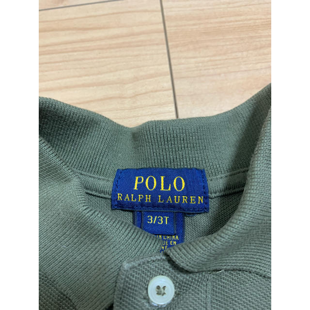 POLO RALPH LAUREN(ポロラルフローレン)のポロ　ラルフローレン　長袖ポロシャツ　落ち着いたカーキ色　サイズ110cm相当 キッズ/ベビー/マタニティのキッズ服男の子用(90cm~)(Tシャツ/カットソー)の商品写真