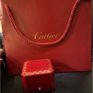 カルティエ(Cartier)の指輪入れ　Cartier カルティエ　化粧箱　紙袋付き　ショップ紙袋(小物入れ)