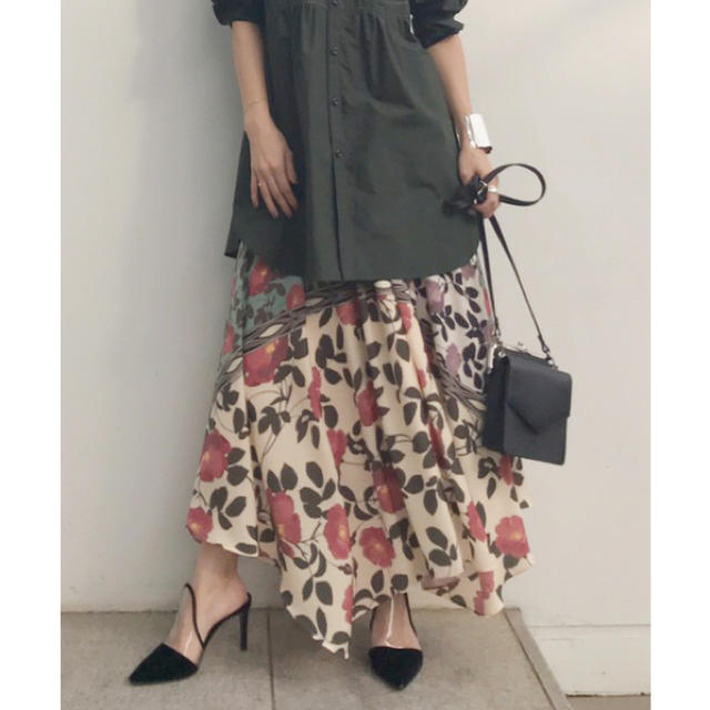 HANNAH IRREGULAR HEM SKIRTロングスカート