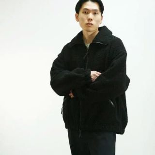 ポリエステル100%菅田将暉着用(色違い)order｜loose boa zip blouson 黒