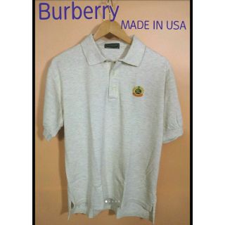 バーバリー(BURBERRY)のBURBERRY　状態良好　MADE IN USA　オフホワイト(ポロシャツ)