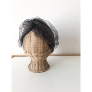 カシラ(CA4LA)のko えっつん様専用cross knit tulle hairband(ヘアバンド)