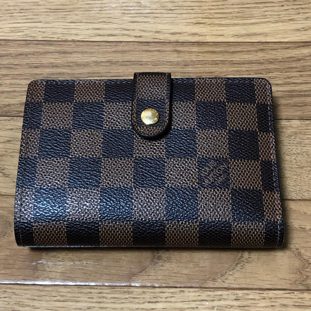 ファッション小物VUITTON ダミエ 二つ折り 財布 がま口