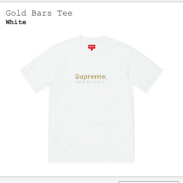 【S】Supreme Gold Bars Tee