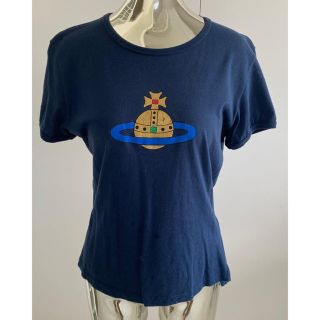 ヴィヴィアンウエストウッド(Vivienne Westwood)のVivienneWestwood ネイビー　プリントTシャツ(Tシャツ(半袖/袖なし))