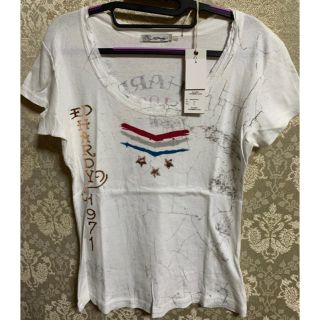 エドハーディー(Ed Hardy)の【正規品タグ付】エドハーディー 正規品 白Tシャツ レディース　Sサイズ(Tシャツ(半袖/袖なし))