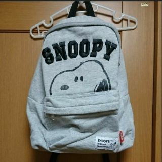 スヌーピー(SNOOPY)の【新品】スヌーピー リュック スウェットデイパックピーナッツ グレー(リュック/バックパック)