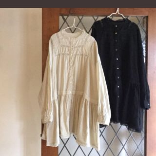 ネストローブ(nest Robe)のネストローブ  レースヘムチュニック 美品(チュニック)